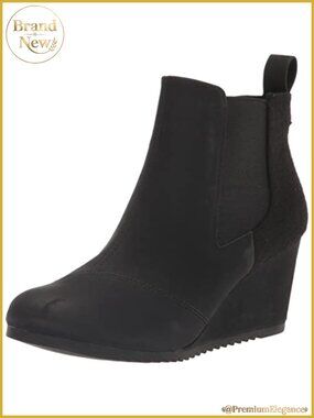 Suede Textile Faux Leather Ankle Boots Memory Foam Wedge Heel
